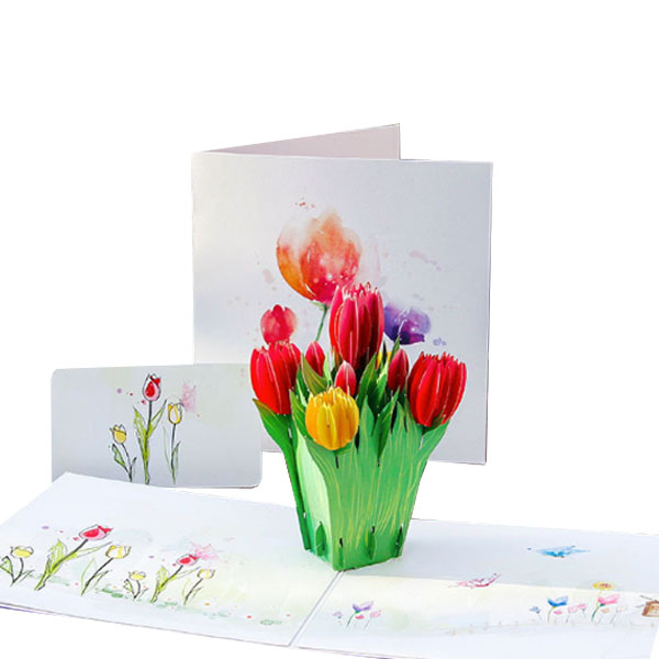 3D Tulip Flower Pop Up Card - Seasons Gift Channel Australia